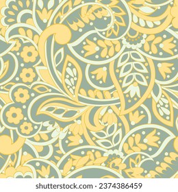 Stylish floral seamless paisley pattern. High-quality vector design