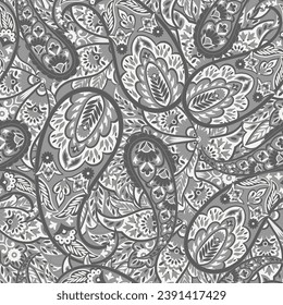 Stilvolles, florales, nahtloses Paisley-Muster. Hochwertiges Vektordesign