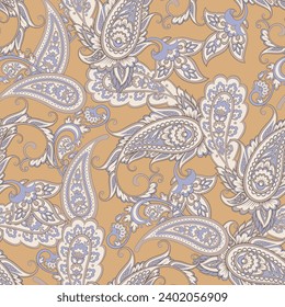 Stylish floral seamless paisley pattern. High-quality vector design