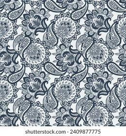 Motif élégant de cachemire floral harmonieux. Création vectorielle de haute qualité
