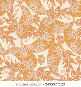 Stylish floral seamless paisley pattern. High-quality vector design