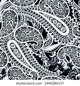 Stylish floral seamless paisley pattern. High-quality vector design