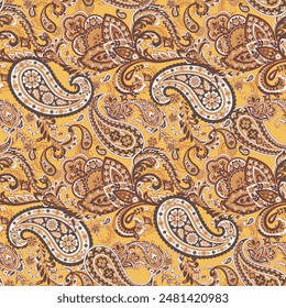 Stylish floral seamless paisley pattern. High-quality vector design