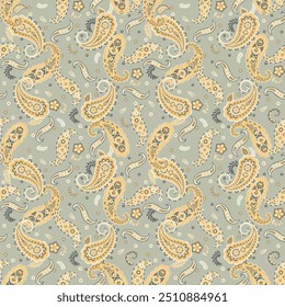 Stylish floral seamless paisley pattern. High-quality vector design