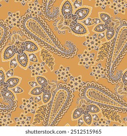 Stylish floral seamless paisley pattern. High-quality vector design