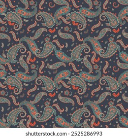 Stylish floral seamless paisley pattern. High-quality vector design