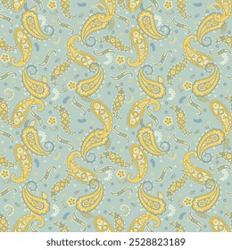 Stylish floral seamless paisley pattern. High-quality vector design