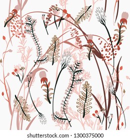 Stylish floral seamless pattern