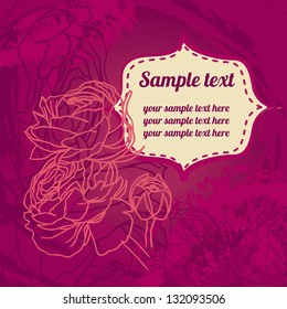 Stylish floral template, element for design, vector illustration.