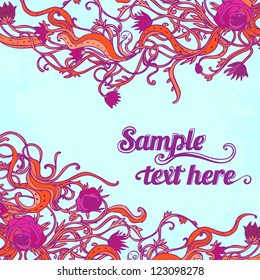 Stylish floral Valentine's day background. Element for design. Vector illustration.