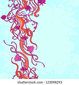 Stylish floral Valentine's day background. Element for design. Vector illustration.