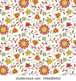 stylish flower leaf pattern for fabric print, background, tile, texture use