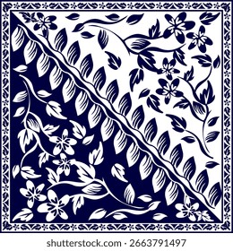  Stylish Flower and Leaf Seamless Textile Design