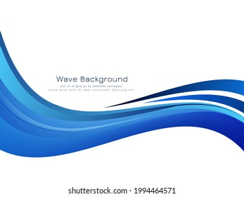 Stylish flowing elegant blue wave design background vector