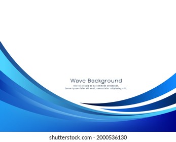 Stylish flowing elegant blue wave design background vector