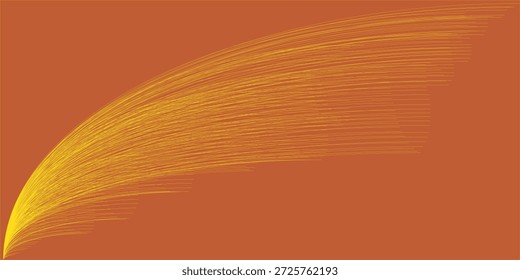stylish flowing lines wave on red background