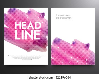Stylish flyer, banner, template or brochure with creative pink abstract design for your business.