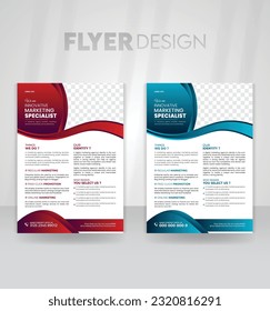 Stylish flyer design with several uses. business flyer design template for corporations. Creatively created business flyer using geometry. a vector-based flyer layout template in A4 format.