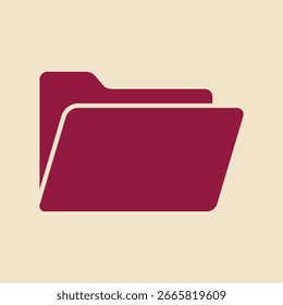 Stylish folder red trendy useful vector Illustration design attractive colorful background.eps