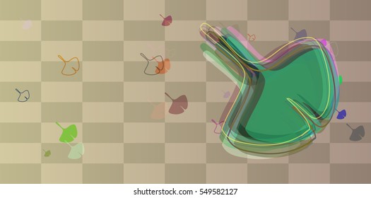 stylish foliage vector background above brush, image at attractive work
