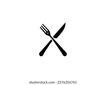 Stylish Fork and Knife Design for Restaurant, Café, and Catering Businesses, Fork and Knife Logo 