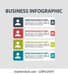 Stylish four steps business infographic layout