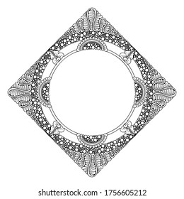Stylish frame with classic and vintage floral ornaments