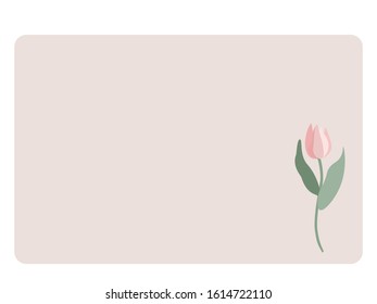 It is a stylish frame decoration of a tulip.