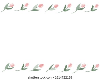 It is a stylish frame decoration of tulips.