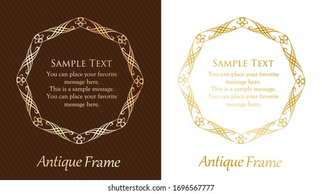 Stylish frame design set, gorgeous borders, antique lines