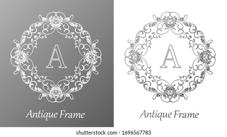 Stylish frame design set, gorgeous borders, antique lines