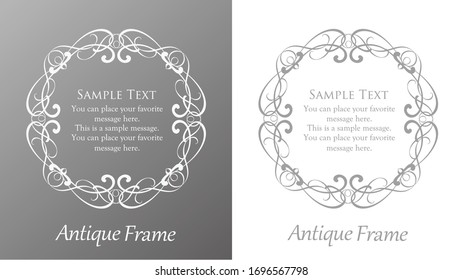 Stylish frame design set, gorgeous borders, antique lines