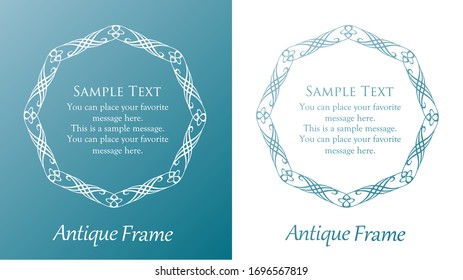 Stylish frame design set, gorgeous borders, antique lines