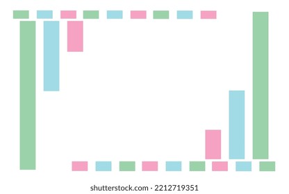 Stylish frame on the corners are compositions of rectangles