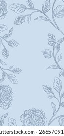 Stylish frame template. Elegant floral border design
