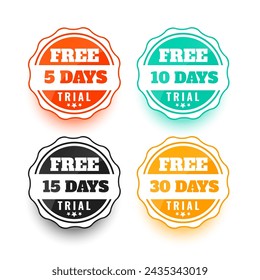 stylish free trial stamp background sign in for full access vector