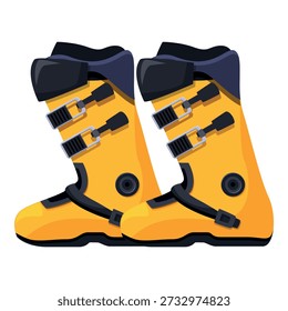 Stylish and functional ski boots providing warmth and support for winter sports enthusiasts