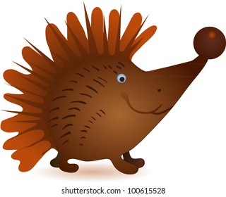 Stylish funny little hedgehog