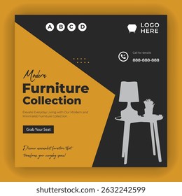 Stylish Furniture Sale Social Media Post Design Ideas