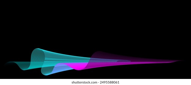 Stylish Futuristic Background with Vibrant Lines
