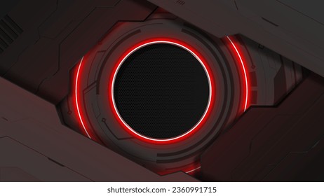 Stylish futuristic spaceship door background