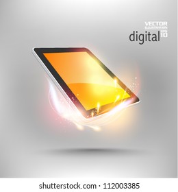 diseño elegante de tableta futurista