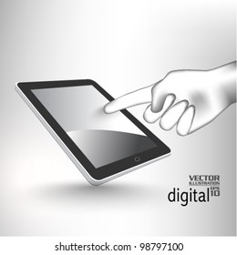 stylish futuristic tablet concept design