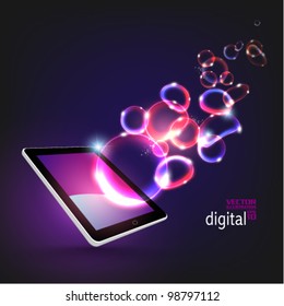 stylish futuristic tablet concept design