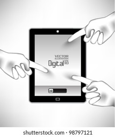 stylish futuristic tablet concept design