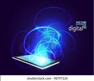 stylish futuristic tablet concept design