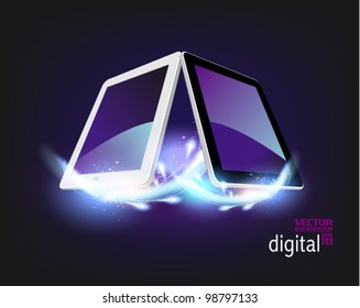 stylish futuristic tablet concept design