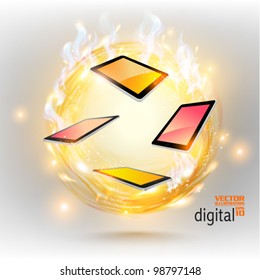 stylish futuristic tablet concept design