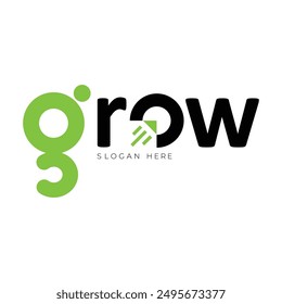 Stylish "G" grow logo, Stylish "O" with grow concept, Company growth logo, Arrow showing the grow up your work. 
click and enjoy