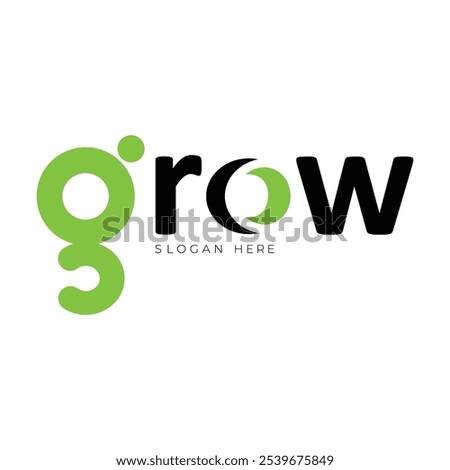 Stylish "G" grow logo, Stylish "O" with growth concept, company growth concept,
click and enjoy.
